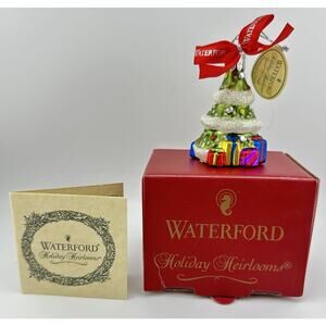 Vtg Waterford Holiday Heirlooms Glass Christmas Tree Ornament w/Box & Tag **READ